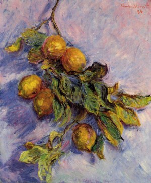 Oil branch Painting - Lemons on a Branch 1884 by Monet,Claud