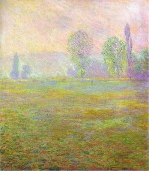Oil giverny Painting - Meadows at Giverny. 1888 by Monet,Claud