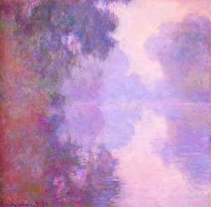 Oil monet,claud Painting - Misty morning on the seine 1892 by Monet,Claud
