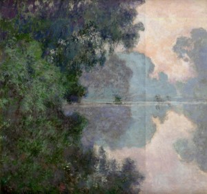 Oil giverny Painting - Morning on the Seine near Giverny 1896 by Monet,Claud