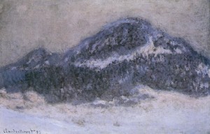 Oil monet,claud Painting - Mount Kolsaas in Misty Weather 1895 by Monet,Claud