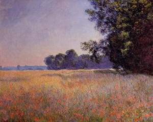 Oil giverny Painting - Oat and Poppy Field Giverny 1890 by Monet,Claud