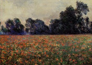 Oil giverny Painting - Poppies at Giverny 1887 by Monet,Claud