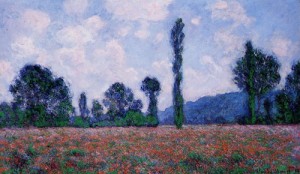 Oil giverny Painting - Poppy Field Giverny 1890 by Monet,Claud