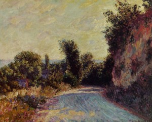 Oil giverny Painting - Road near Giverny 1885 by Monet,Claud