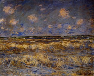 Oil sea Painting - Rough Sea 1881 by Monet,Claud