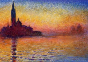 Oil monet,claud Painting - San Giorgio Maggiore by Twilight by Monet,Claud