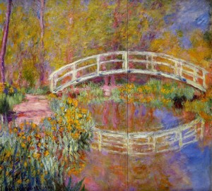 Oil garden Painting - The Bridge in Monets Garden 1895-1896 by Monet,Claud