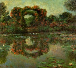 Oil giverny Painting - The Flowered Arches at Giverny 1913 by Monet,Claud
