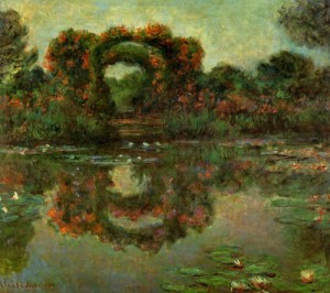 Oil giverny Painting - The Flowered Arches at Giverny 1913 by Monet,Claud
