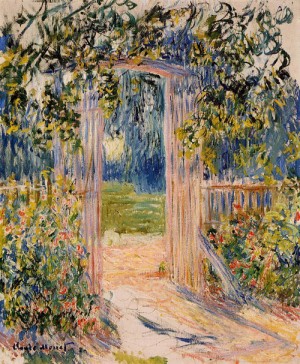 Oil garden Painting - The Garden Gate 1881 by Monet,Claud