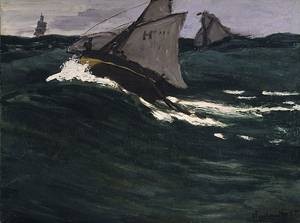 Oil green Painting - The Green Wave 1865 by Monet,Claud