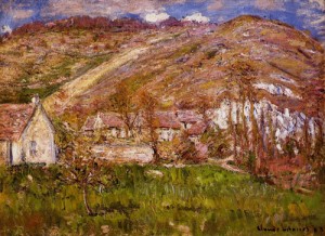 Oil giverny Painting - The  Hamlet  of  Falaise  near  Giverny  1885 by Monet,Claud