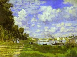Oil the Painting - The Harbour at Argenteuil. 1872 by Monet,Claud