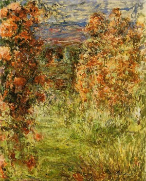 Oil monet,claud Painting - The House among the Roses1 1925 by Monet,Claud