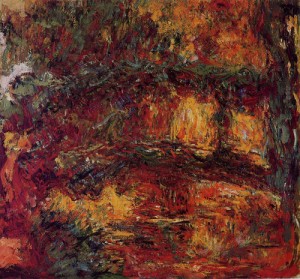 Oil giverny Painting - The Japanese Bridge at Giverny 1918-1924 by Monet,Claud