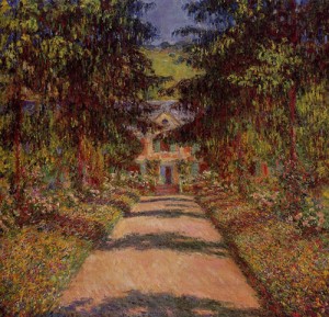 Oil giverny Painting - The Main Path at Giverny 1900 by Monet,Claud