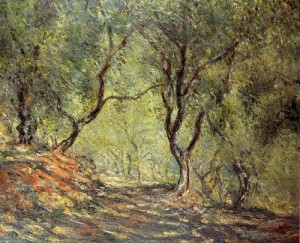 Oil garden Painting - The Olive Tree Wood in the Moreno Garden 1884 by Monet,Claud