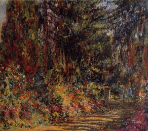 Oil giverny Painting - The Path at Giverny 1902-1903 by Monet,Claud