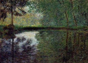 Oil pond Painting - The Pond at Montgeron2 1876 by Monet,Claud