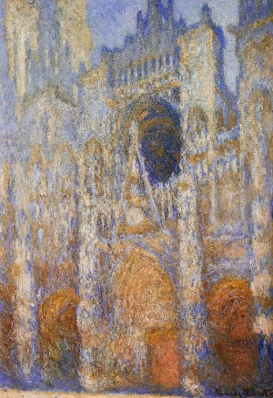 Oil Painting - The Portal of Rouen Cathedral at Midday 1893 by Monet,Claud