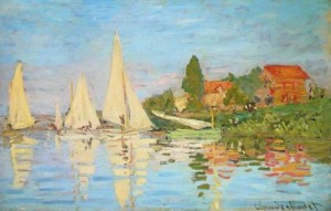 Oil monet,claud Painting - The Regatta at Argenteuil, 1872 by Monet,Claud
