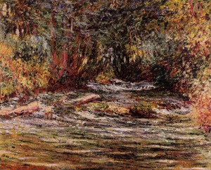 Oil giverny Painting - The River Epte at Giverny 1884 by Monet,Claud