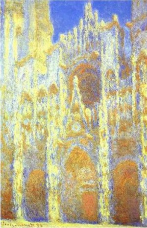 Oil monet,claud Painting - The Rouen Cathedral. Portail. The Albaine Tower. 1893-1894. by Monet,Claud
