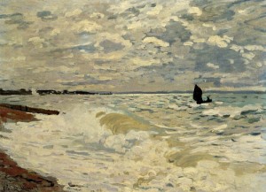 Oil sea Painting - The Sea at Saint-Adresse 1868 by Monet,Claud
