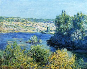 Oil monet,claud Painting - The Seine at Vetheuil1 1881 by Monet,Claud