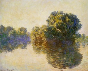 Oil giverny Painting - The Seine near Giverny 1897 by Monet,Claud