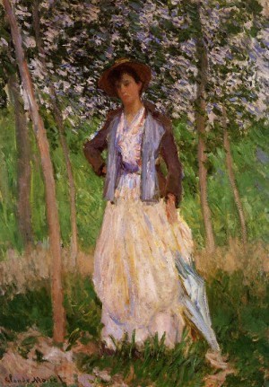 Oil monet,claud Painting - The Stoller (Suzanne Hischede) 1887 by Monet,Claud