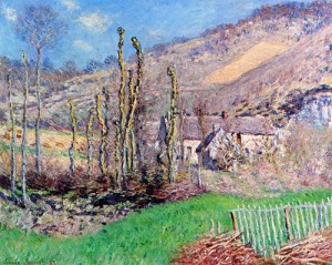 Oil giverny Painting - The Val de Falaise Giverny 1885 by Monet,Claud
