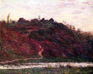 Oil monet,claud Painting - The Village of La Coche-Blond Evening 1889 by Monet,Claud
