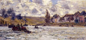 Oil monet,claud Painting - The Village of Lavacourt 1878 by Monet,Claud