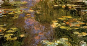 Oil water Painting - The Water-Lily Pond1 1917-1919 by Monet,Claud