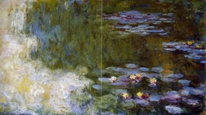 Oil monet,claud Painting - The Water-Lily Pond1 1917-1920 by Monet,Claud