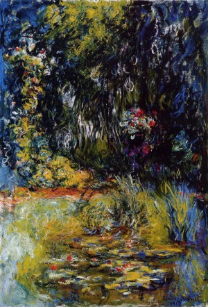 Oil monet,claud Painting - The Water-Lily Pond1 1918-1919 by Monet,Claud