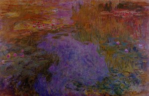 Oil lily Painting - The Water-Lily Pond2 1917-1919 by Monet,Claud