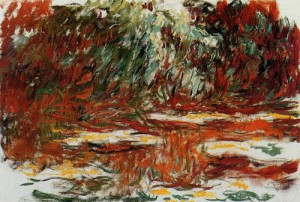 Oil water Painting - The Water-Lily Pond2 1918-1919 by Monet,Claud