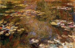 Oil water Painting - The Water-Lily Pond4 1917-1919 by Monet,Claud