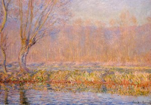 Oil spring Painting - The Willow (aka Spring on the Epte) 1885 by Monet,Claud