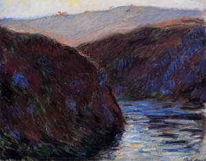 Oil monet,claud Painting - Valley of the Creuse Evening Effect 1889 by Monet,Claud