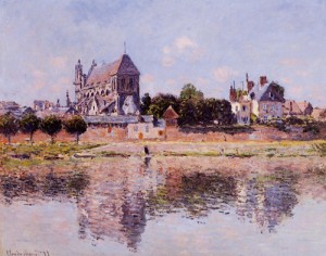 Oil monet,claud Painting - View of the Church at Vernon 1883 by Monet,Claud