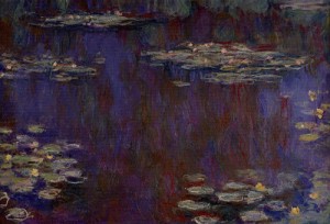 Oil water Painting - Water Lilies 1906-1907 by Monet,Claud