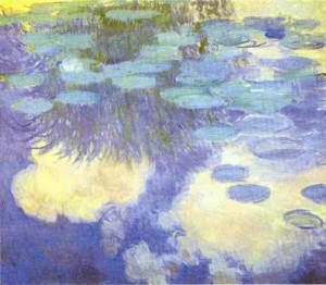 Oil water Painting - Water Lilies. 1917 by Monet,Claud
