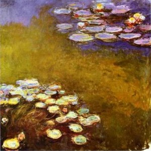 Oil water Painting - Water Lilies. c.1917 by Monet,Claud