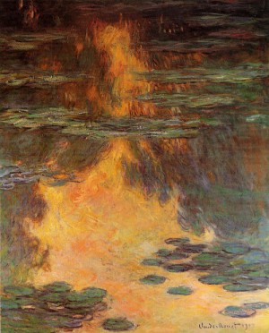 Oil water Painting - Water Lilies1 1907 by Monet,Claud