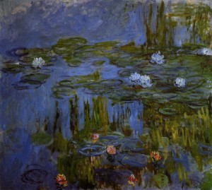 Oil monet,claud Painting - Water Lilies1 1914-1917 by Monet,Claud