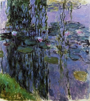 Oil monet,claud Painting - Water Lilies1 1916-1919 by Monet,Claud